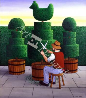 láminas y lienzos de The Gardener, 1986 (acrylic on linen)