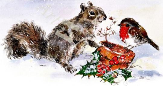 láminas y lienzos de The Squirrel and the Robin
