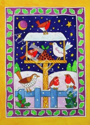 láminas y lienzos de  Christmas Feast for the Birds