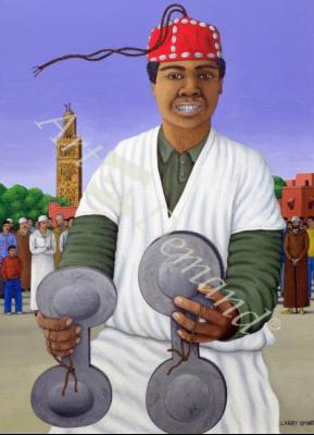 láminas y lienzos de  Pursued by Gnawa, 1990 (acrylic on linen)