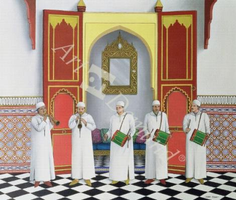 láminas y lienzos de  Summoning the Spirits, 1992 (acrylic on linen)
