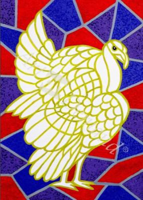 láminas y lienzos de  Turkey on Stained Glass