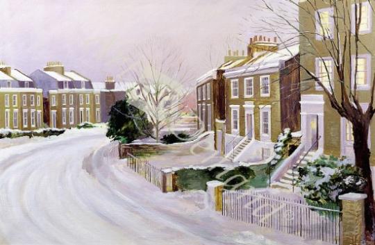 láminas y lienzos de  Stockwell under Snow