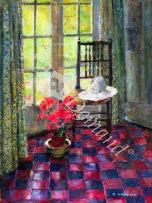 láminas y lienzos de Interior with geranium