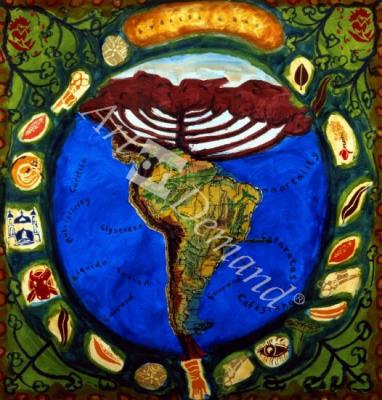 láminas y lienzos de Parana, Brazil I, 1995 (screenprint and collage)