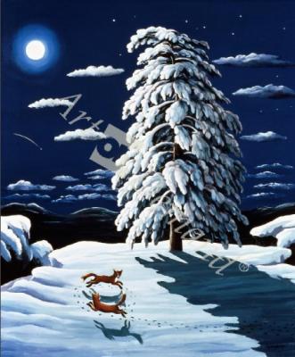 láminas y lienzos de Foxes in Moonlight, 1989