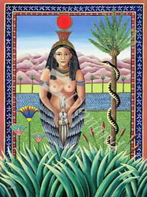 láminas y lienzos de Isis, 1991 (panel)