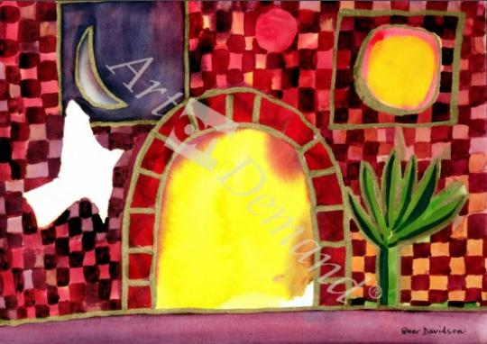 láminas y lienzos de  The Awakening, 1996 (mixed media on paper)