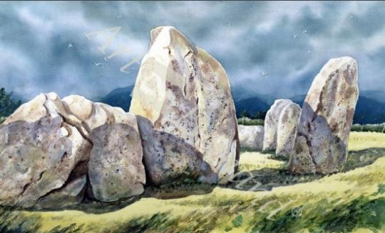 láminas y lienzos de  Stones of Castlerigg, Cumbria, 1984 (w/c)