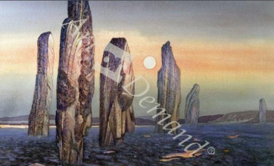 láminas y lienzos de  Spirits of Callanish, Isle of Lewis, 1987 (w/c and pastel