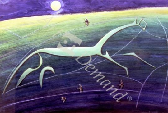 láminas y lienzos de  White Horse Hill, Uffington, 1992 (w/c)