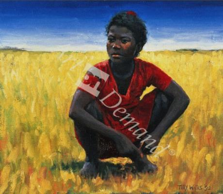 láminas y lienzos de  Girl in Red, 1992 (oil on canvas)
