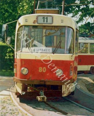 láminas y lienzos de  Last Train to Liberec, 1994-95 (oil on canvas)