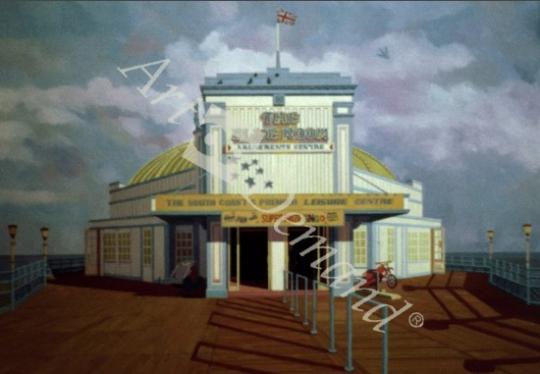 láminas y lienzos de  Blue Room Cafe, 1987 (oil on canvas)