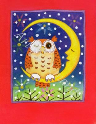 láminas y lienzos de  The Winking Owl, 1997 (pastel on paper)