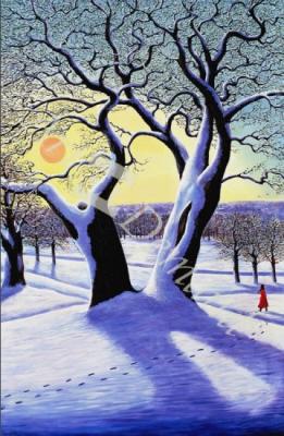 láminas y lienzos de  Divided Tree in the Snow, 1997 (oil on canvas)