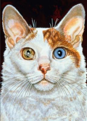 láminas y lienzos de  Minette, 1996 (acrylic on panel)