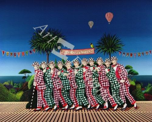 láminas y lienzos de  Dance Competition, 1982 (acrylic on board)