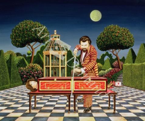 láminas y lienzos de  Moonlight Magician, 1979 (acrylic on board)