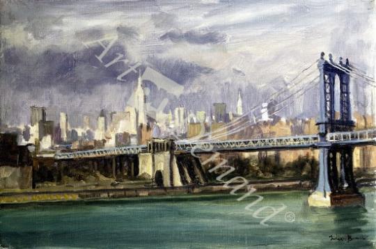 láminas y lienzos de  Manhattan Bridge, New York, 1996 (oil on canvas)