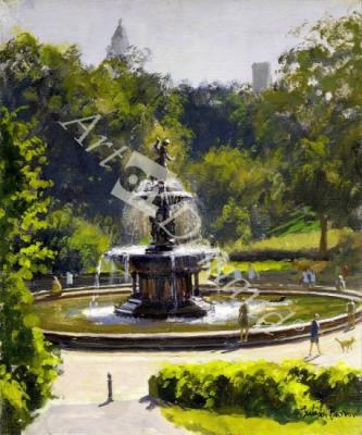 láminas y lienzos de  The Bethesda Fountain, Central Park, 1996 (oil on canvas)