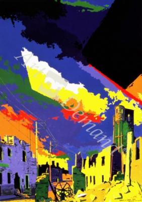 láminas y lienzos de  Oradour-sur-Glane, 1985 (gouache on paper)