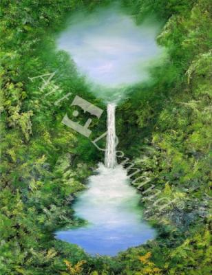 láminas y lienzos de  The Everlasting Rain Forest, 1997 (oil on canvas)