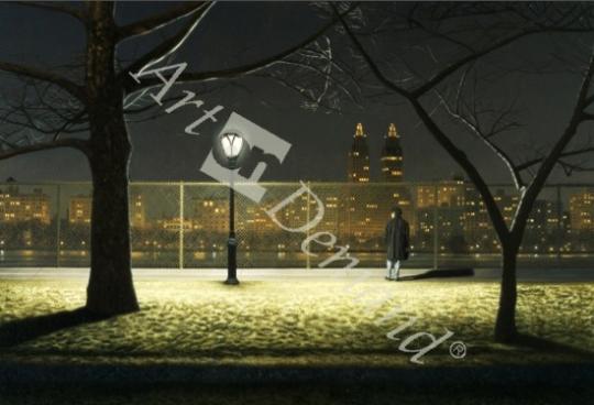 láminas y lienzos de  Reservoir Nocturne, 1986 (oil on panel)