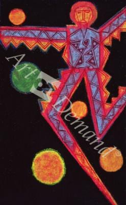 láminas y lienzos de  Leaping Figure, 1985 (mixed media)