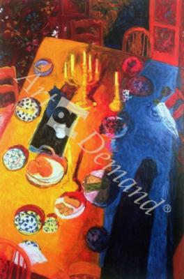 láminas y lienzos de  The Supper, 1996 (oil on canvas)