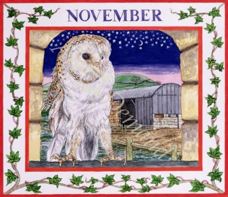 láminas y lienzos de  November (w/c on paper)