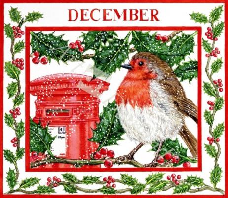 láminas y lienzos de  December (w/c on paper)