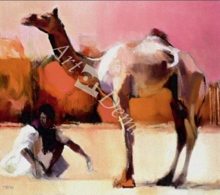 láminas y lienzos de  dsu and Said, Rann of Kutch, 1996 (oil on canvas)