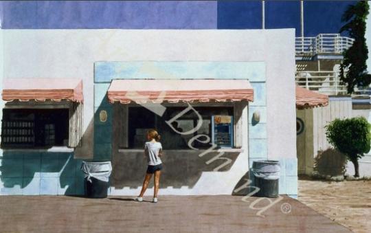 láminas y lienzos de  Girl in Miami, 1998 (w/c on paper)
