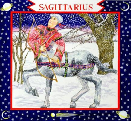 láminas y lienzos de  Sagittarius (w/c on paper)