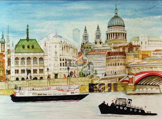 láminas y lienzos de  St. Pauls, London