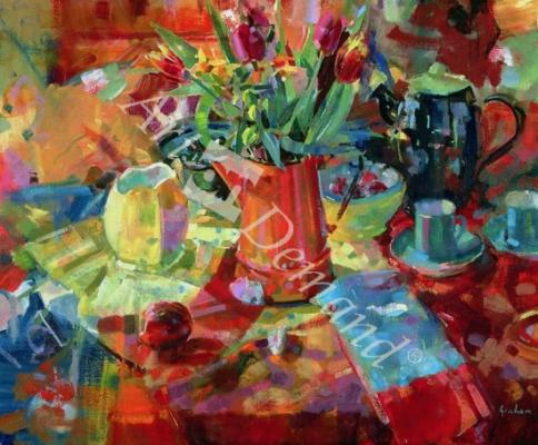 láminas y lienzos de  Sienna Bouquet (oil on canvas)