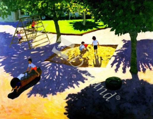 láminas y lienzos de  Sandpit, France (oil on canvas)