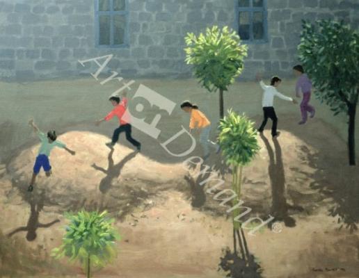 láminas y lienzos de  Playground, Lesbos, 1996 (oil on canvas)