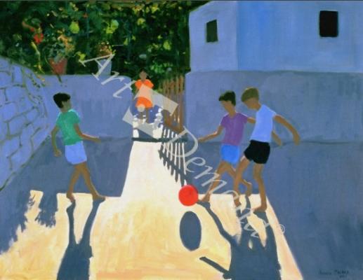 láminas y lienzos de  Footballers, Kos, 1993 (oil on canvas)