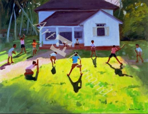 láminas y lienzos de  Cricket, Sri Lanka, 1998 (oil on canvas)