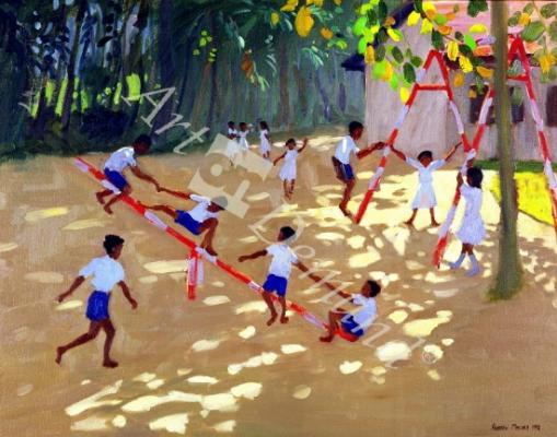 láminas y lienzos de  Playground, Sri Lanka, 1998 (oil on canvas)