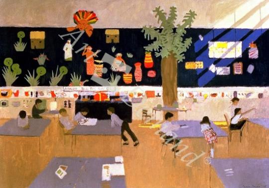 láminas y lienzos de  Classroom, Derby, 1985 (oil on canvas)
