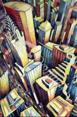 láminas y lienzos de  The Chrysler Building, 1993 (oil on canvas)