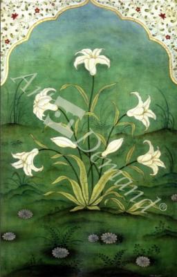 láminas y lienzos de  White Lilies (tempera on panel)