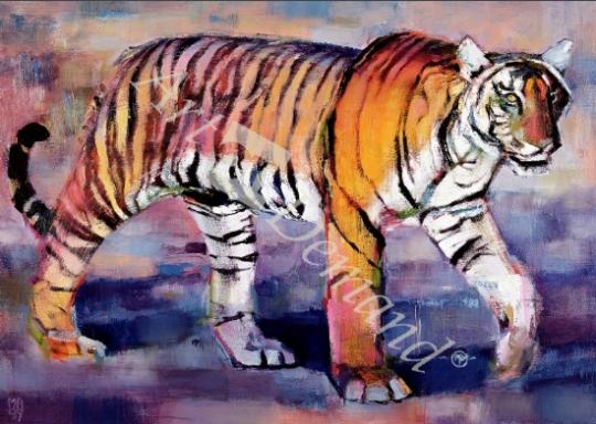 láminas y lienzos de  Tigress, Khana, India, 1999 (oil on canvas)