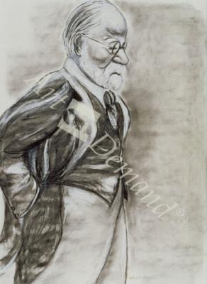 láminas y lienzos de  Sigmund Freud (1856-1939) 1998 (charcoal and pastel on p