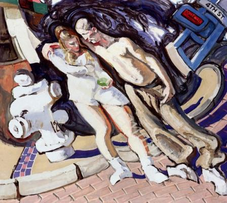 láminas y lienzos de  Adam and Eve, South of Market, 1994 (mixed media on line
