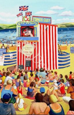 láminas y lienzos de  Punch and Judy, 1999 (oil on canvas)