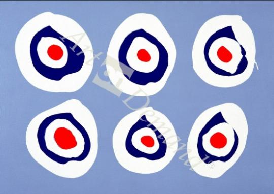 láminas y lienzos de  Revolver, 1998 (acrylic on canvas)